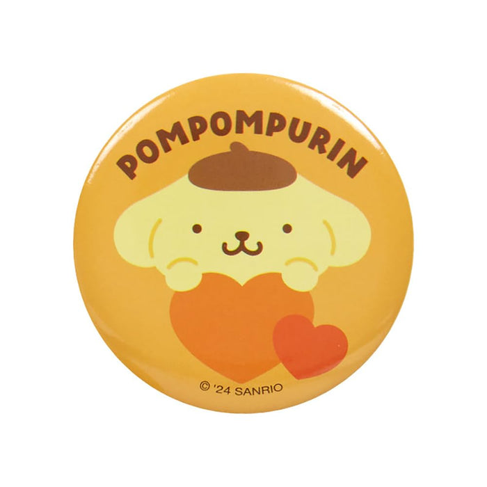 Sanrio Pompompurin Mini Pouch with Badge Colorful Heart Series 3rd Edition- Japan Figure Store - #1 Bring To You The Best Japanese Goods