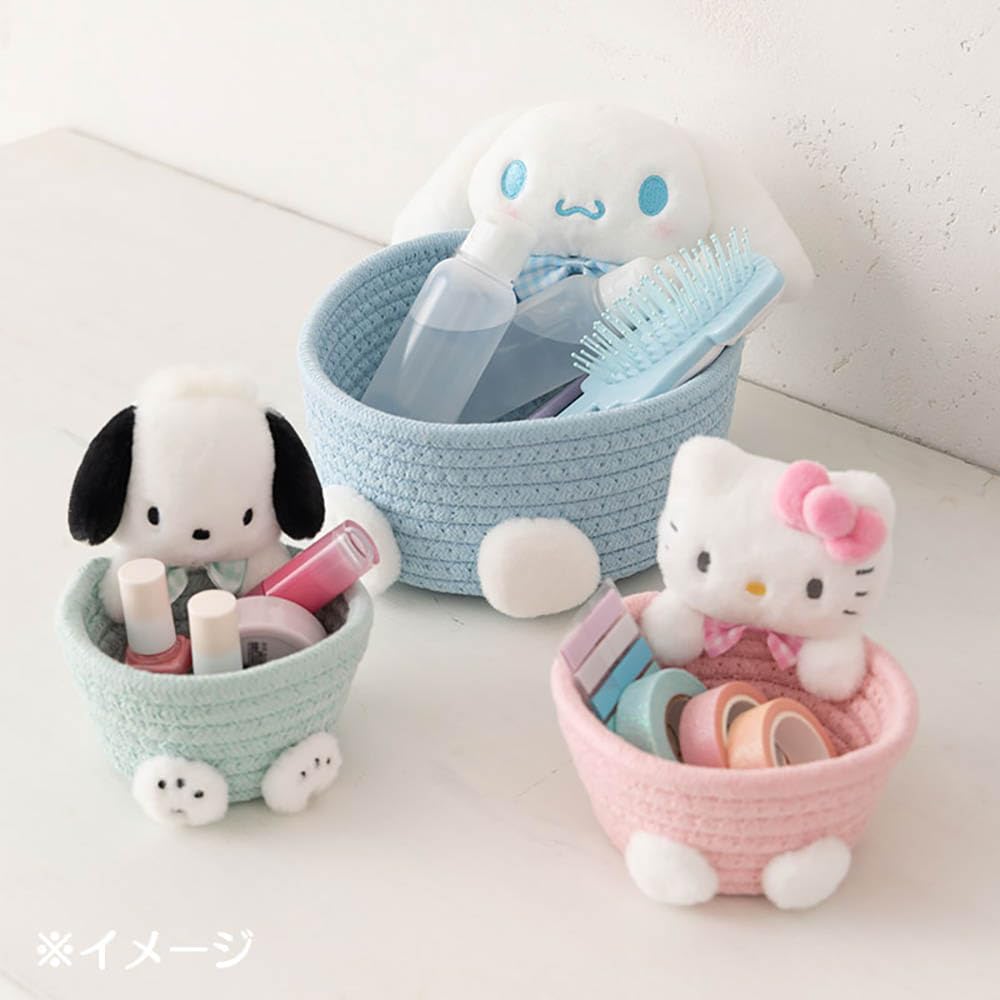 Sanrio Rope Basket With Pompompurin Mascot Medium Storage 886637- Japan Figure Store - #1 Bring To You The Best Japanese Goods