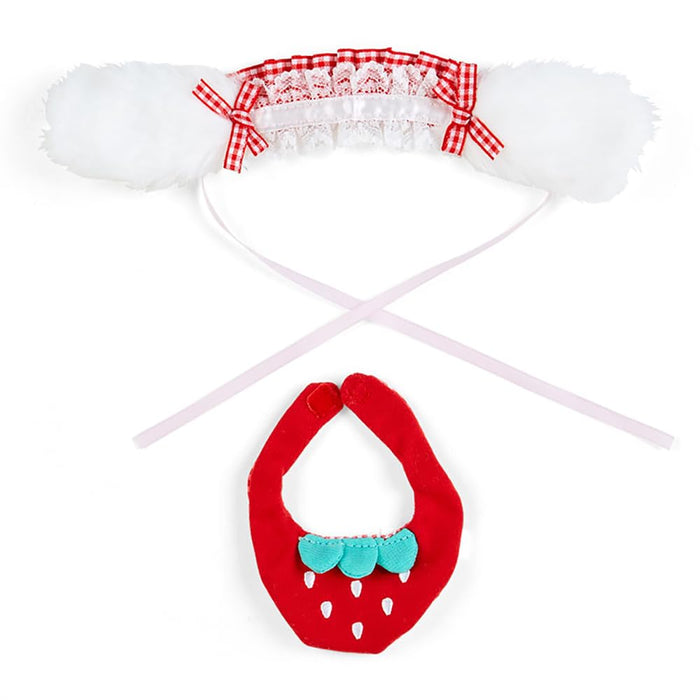 Sanrio Strawberry Bib for Fit Friends Dress-Up Supplies 4x8x0.5cm- Japan Figure Store - #1 Bring To You The Best Japanese Goods