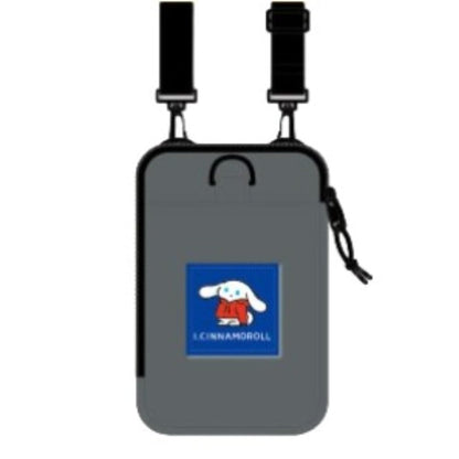 Sanrio Compact Shoulder Bag with Smartphone Pouch 2-Way L-Zip Gray- Japan Figure Store - #1 Bring To You The Best Japanese Goods