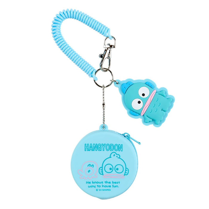 Sanrio Hangyodon Silicone Mini Case Keychain Fish Design 6.5cm x 6.5cm x 3cm- Japan Figure Store - #1 Bring To You The Best Japanese Goods