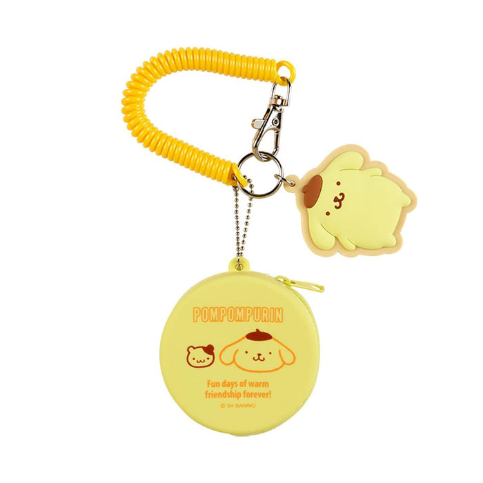 Sanrio Silicone Mini Case Charm Pompompurin Keychain 6.5x6.5x3cm- Japan Figure Store - #1 Bring To You The Best Japanese Goods