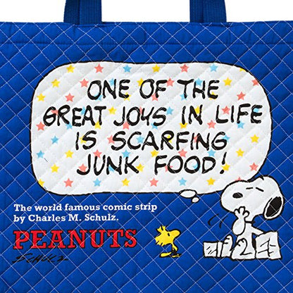 Sanrio Snoopy Quilted Tote Bag Skateboarding Design- Japan Figure Store - #1 Bring To You The Best Japanese Goods