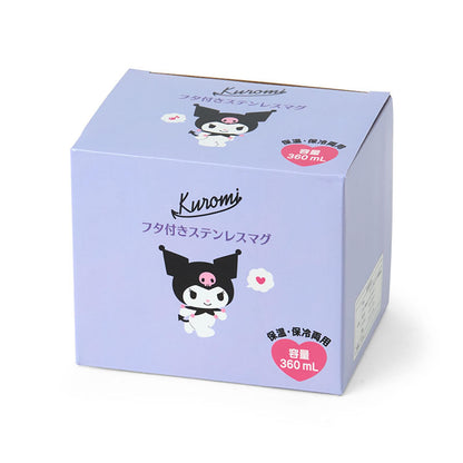 Sanrio Stainless Steel Kuromi Mug with Lid 360ml Hot & Cold Storage