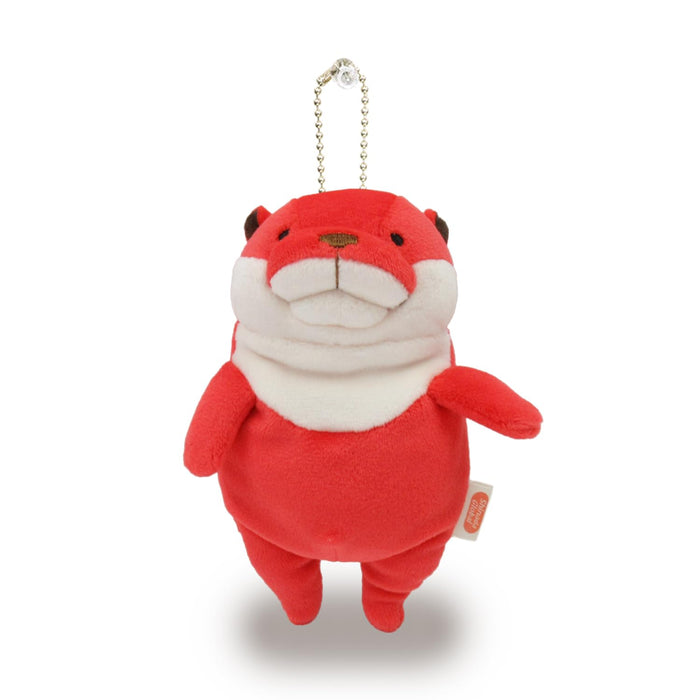 Shinada Global Mochi Mini Plush Otter Strawberry Animal Toy 7x5x14 cm- Japan Figure Store - #1 Bring To You The Best Japanese Goods