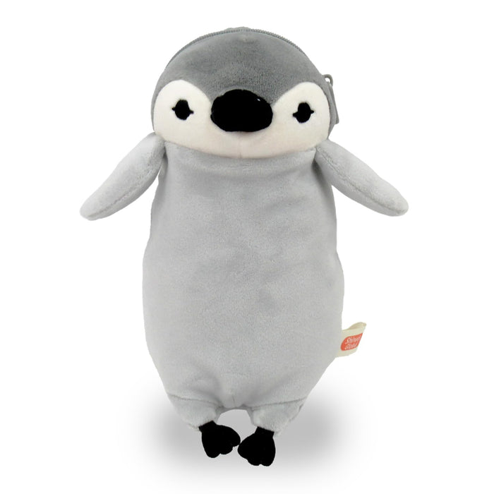 Shinada Global Mochi Series 9x8x18cm Penguin Child's Pen Pouch in Gray- Japan Figure Store - #1 Bring To You The Best Japanese Goods