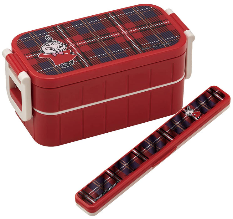 Skater Little My Check 2-Tier 600ml Bento Lunch Box Made in Japan Moomin- Japan Figure Store - #1 Bring To You The Best Japanese Goods