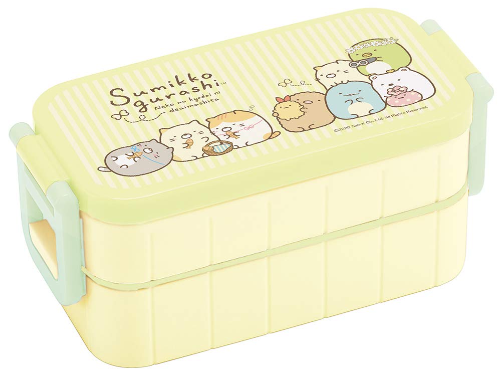 Skater 2-Tier Sumikko Gurashi Cat Brothers Lunch Bento Box 600ml Made in Japan- Japan Figure Store - #1 Bring To You The Best Japanese Goods