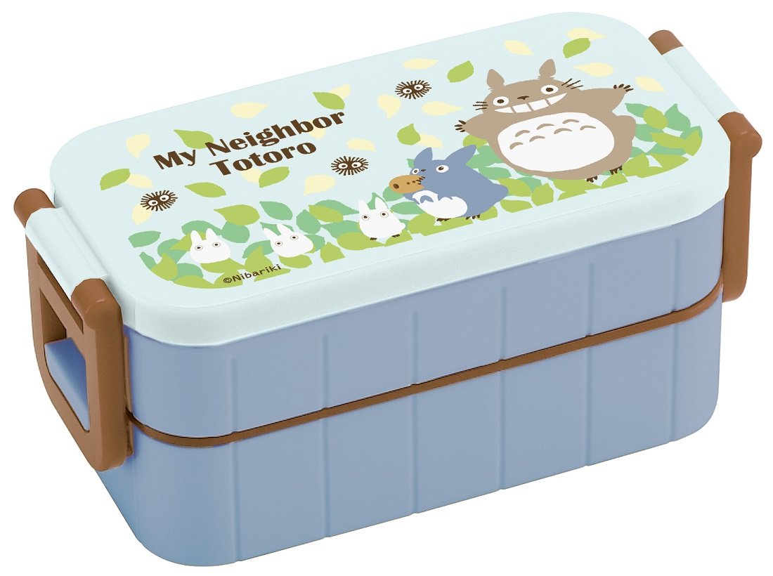 Skater Totoro Sky Blue 2-Tier 600Ml Bento Lunch Box - My Neighbor Totoro Yzw3- Japan Figure Store - #1 Bring To You The Best Japanese Goods
