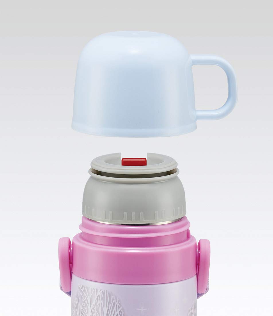 Skater Disney Frozen 2 Stainless Steel Kids Water Bottle with Cup 430ml - SKDC4-A- Japan Figure Store - #1 Bring To You The Best Japanese Goods