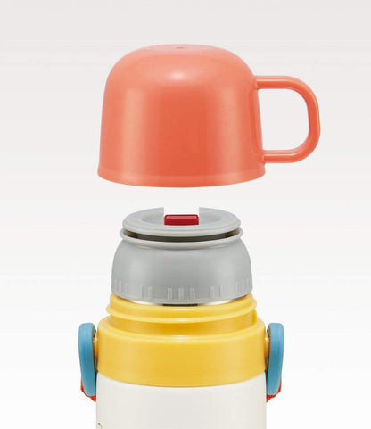 Skater Snoopy Retro 430ml 2-Way Stainless Steel Water Bottle with Cup for Children- Japan Figure Store - #1 Bring To You The Best Japanese Goods