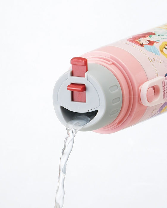 Skater Disney Princess 600ml 2-Way Stainless Steel Water Bottle and Cup- Japan Figure Store - #1 Bring To You The Best Japanese Goods