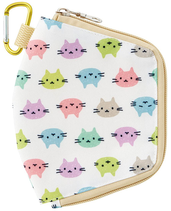 Skater Kmkp1-A Nekotto Colorful 3D Mask Pouch with Carabiner- Japan Figure Store - #1 Bring To You The Best Japanese Goods