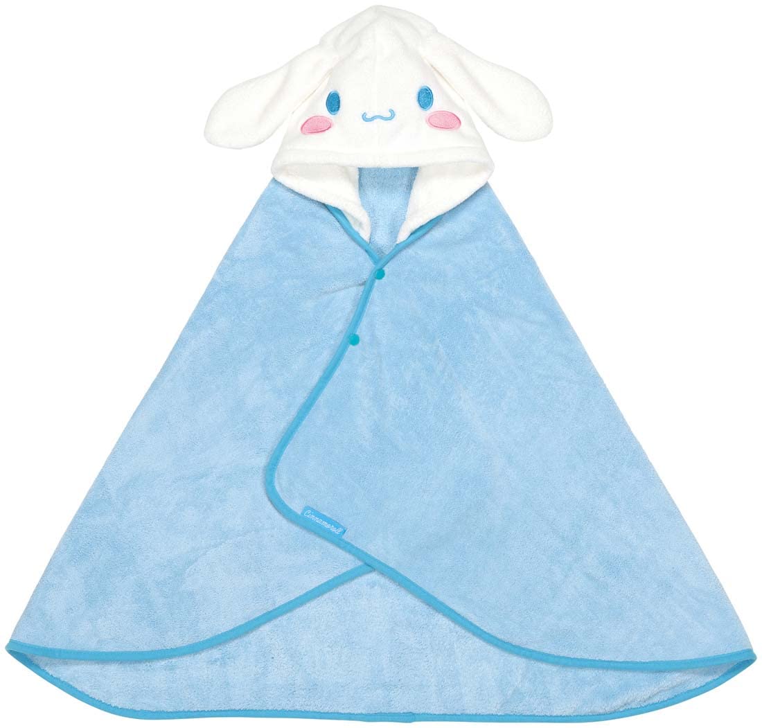 Skater Cinnamoroll Hooded Bath Poncho Quick-Drying & Absorbent 108cm x 92cm Sanrio- Japan Figure Store - #1 Bring To You The Best Japanese Goods