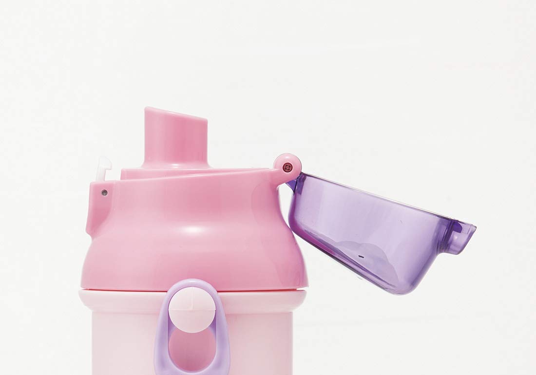 Skater 480ml Antibacterial Girls' Water Bottle 'Happy & Smile' Made in Japan- Japan Figure Store - #1 Bring To You The Best Japanese Goods