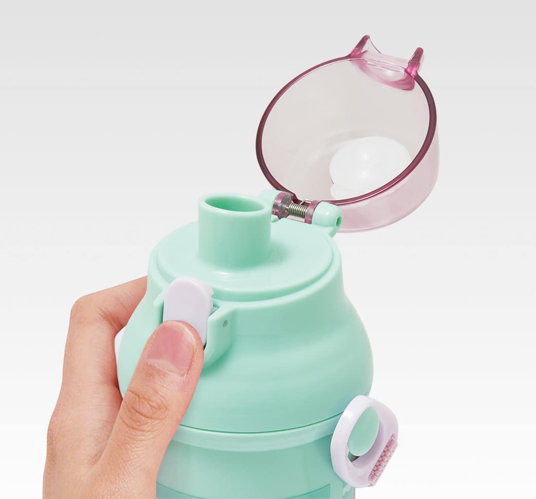 Skater Kids Ag+ Antibacterial 480ml Pokemon Heart Bubbles Water Bottle Girls Japan Made- Japan Figure Store - #1 Bring To You The Best Japanese Goods