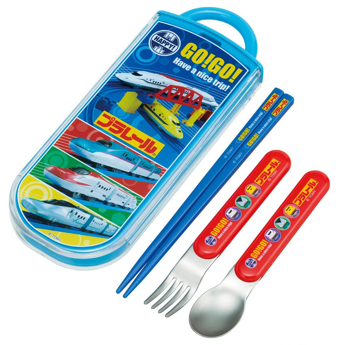 Skater Kids Antibacterial Trio Cutlery Set - Ag+ Chopsticks Spoon Fork - Made in Japan- Japan Figure Store - #1 Bring To You The Best Japanese Goods