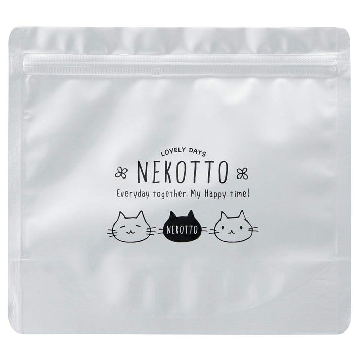 Skater Nekotto Aluminum Zipper Storage Bags 19x17cm 5 Piece Set- Japan Figure Store - #1 Bring To You The Best Japanese Goods