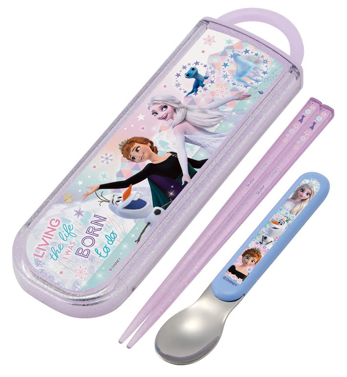 Skater Disney Frozen Chopsticks and Spoon Set Made in Japan Antibacterial - 22 pieces- Japan Figure Store - #1 Bring To You The Best Japanese Goods