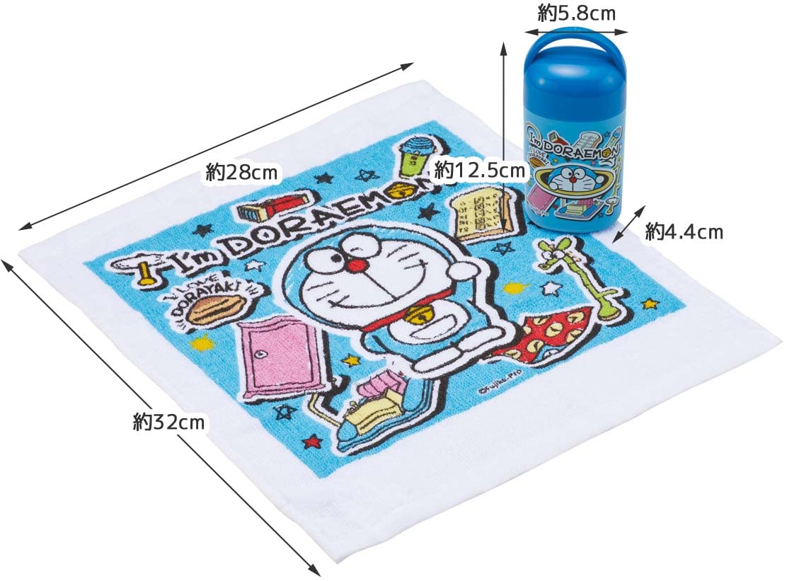 Skater Antibacterial Hand Towel Set with Doraemon Sticker Made in Japan 32 x 30.5cm OA5AG-A- Japan Figure Store - #1 Bring To You The Best Japanese Goods