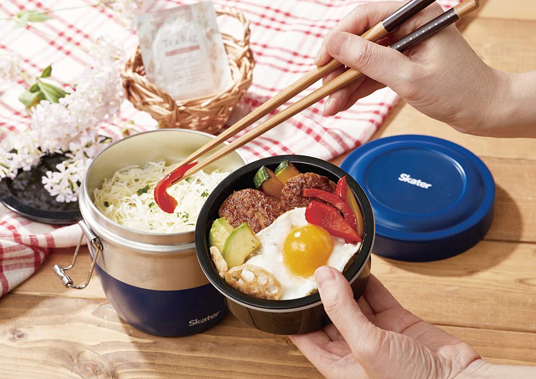 Skater 550ml Silver Stainless Steel Insulated Lunch Box Rice Bowl Shape Antibacterial - Stlbd6Ag-A- Japan Figure Store - #1 Bring To You The Best Japanese Goods