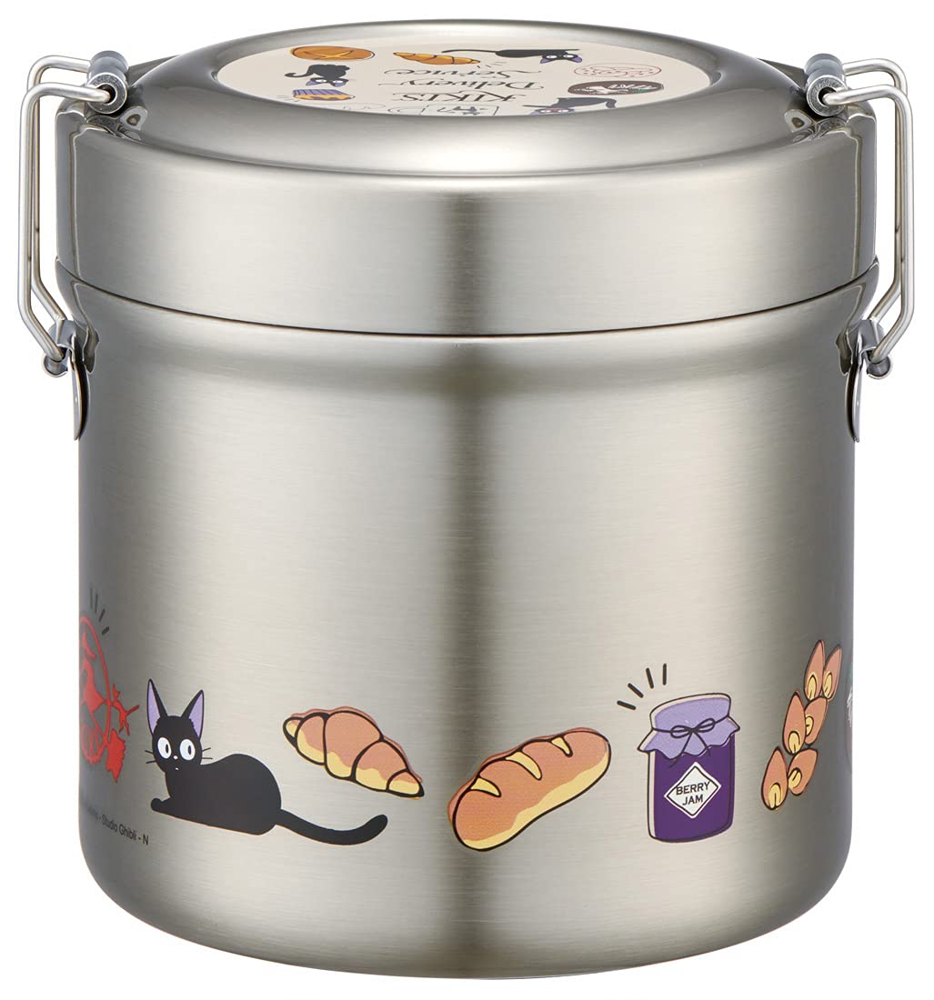 Skater Kiki's Delivery Service Stainless Steel Insulated Lunch Box Bakery Design Vacuum 600ml - Stlb1Ag-A- Japan Figure Store - #1 Bring To You The Best Japanese Goods