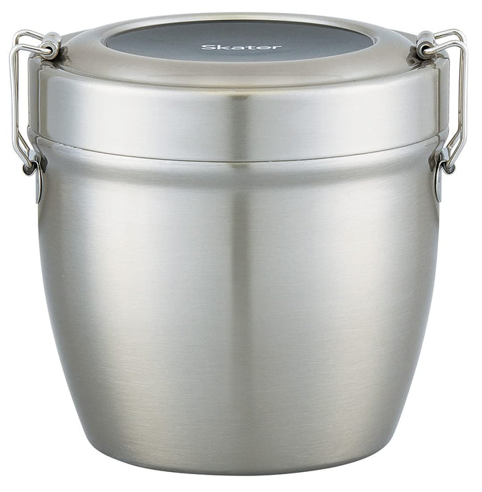 Skater 800ml Silver Antibacterial Stainless Steel Insulated Lunch Box - Rice Bowl Stlbd8Ag-A- Japan Figure Store - #1 Bring To You The Best Japanese Goods