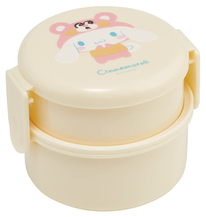 Skater Cinnamoroll 2 Tier 500ml Antibacterial Japanese Round Lunch Box- Japan Figure Store - #1 Bring To You The Best Japanese Goods