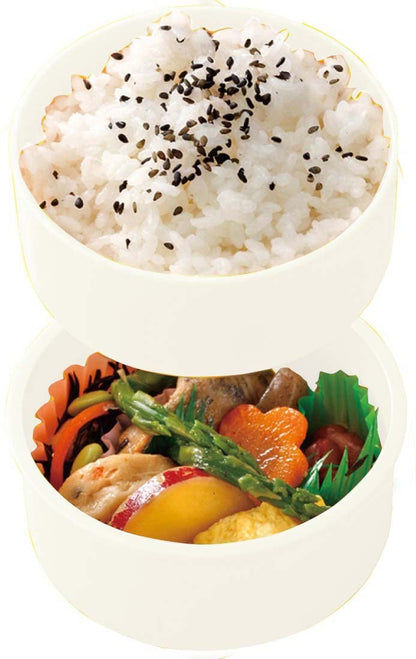 Skater Cinnamoroll 2 Tier 500ml Antibacterial Japanese Round Lunch Box- Japan Figure Store - #1 Bring To You The Best Japanese Goods