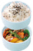 Skater 500ml 2 Tier Round Antibacterial Lunch Box Hangyodon Headgear Sanrio Design Made in Japan- Japan Figure Store - #1 Bring To You The Best Japanese Goods