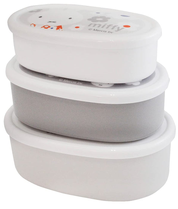 Skater Miffy Monotone Antibacterial Lunch Box Storage Set of 3 Made in Japan- Japan Figure Store - #1 Bring To You The Best Japanese Goods