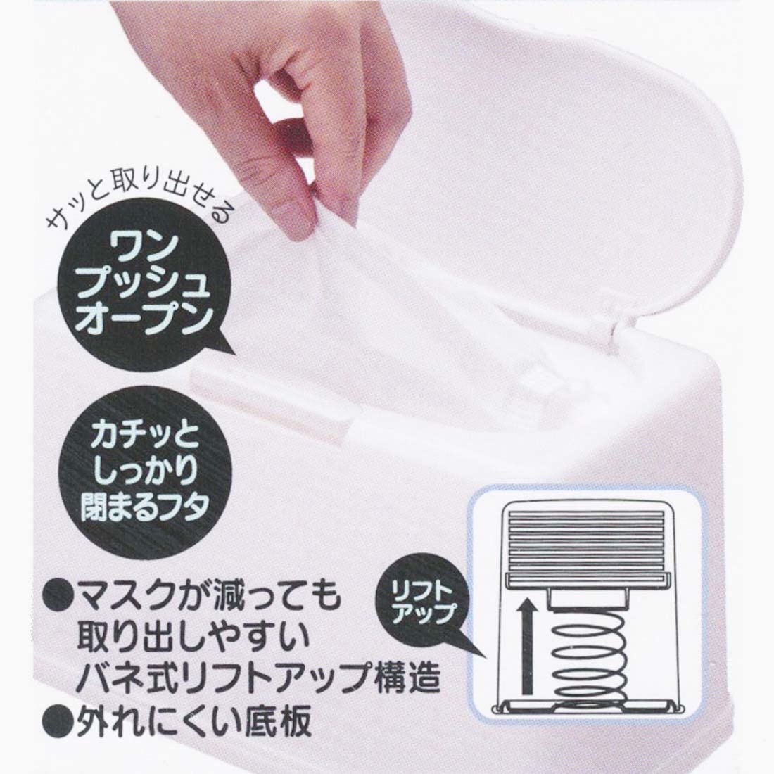 Skater Lisa Larson Lift-Up Antibacterial Mask Storage - Holds 60 Masks MKST1NAG-A- Japan Figure Store - #1 Bring To You The Best Japanese Goods