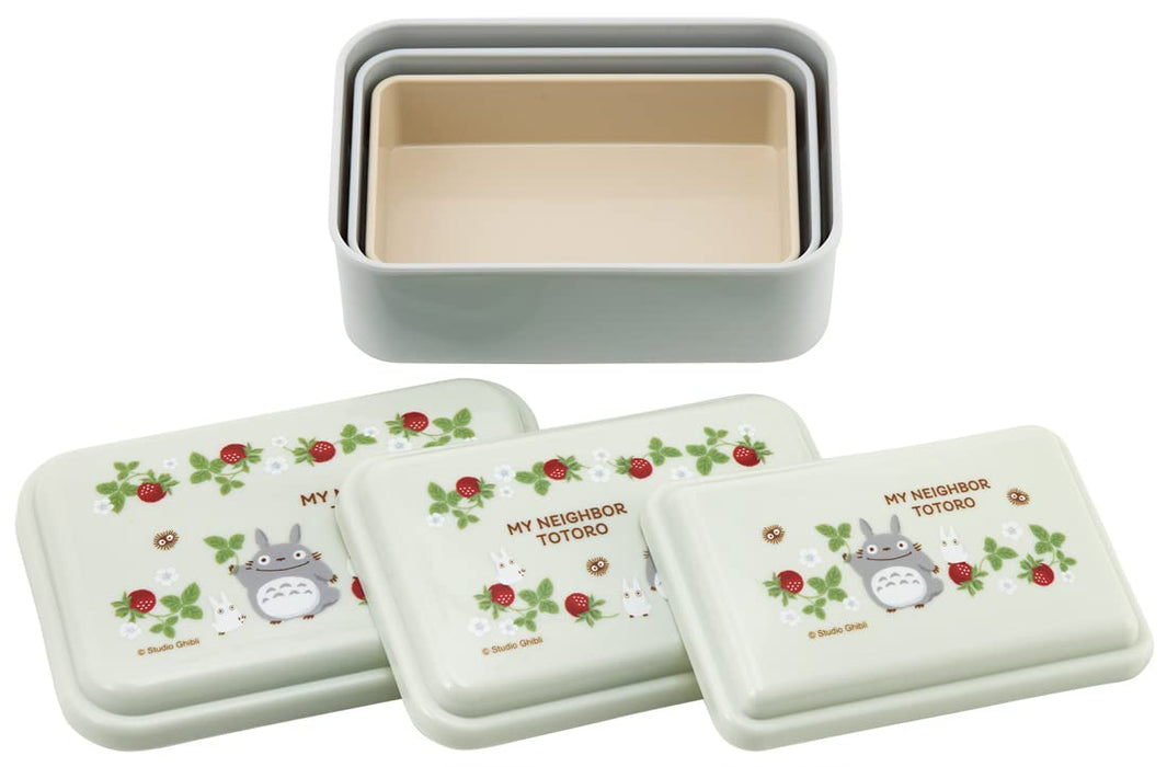 Skater My Neighbor Totoro Antibacterial Sealable Containers Set of 3 Raspberry- Japan Figure Store - #1 Bring To You The Best Japanese Goods