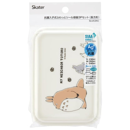 Skater Antibacterial Sealable Storage Containers My Neighbor Totoro Set of 3- Japan Figure Store - #1 Bring To You The Best Japanese Goods
