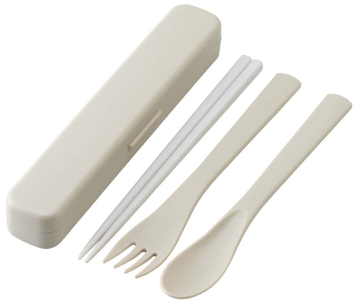 Skater Antibacterial Trio Set Spoon Fork Chopsticks Made in Japan - Dull Gray- Japan Figure Store - #1 Bring To You The Best Japanese Goods