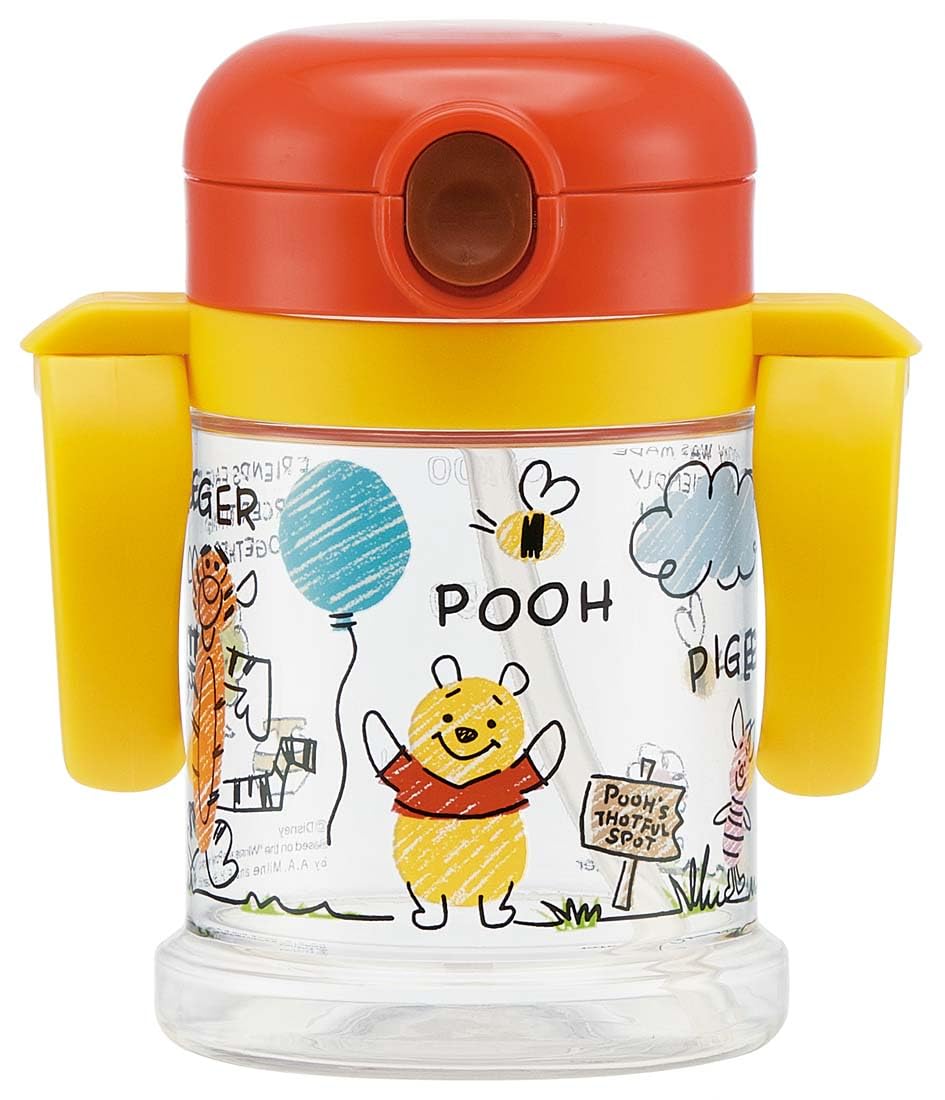 Skater Winnie The Pooh Baby Straw Mug 260ml with Double Handles - Suitable for Ages 1 & up- Japan Figure Store - #1 Bring To You The Best Japanese Goods