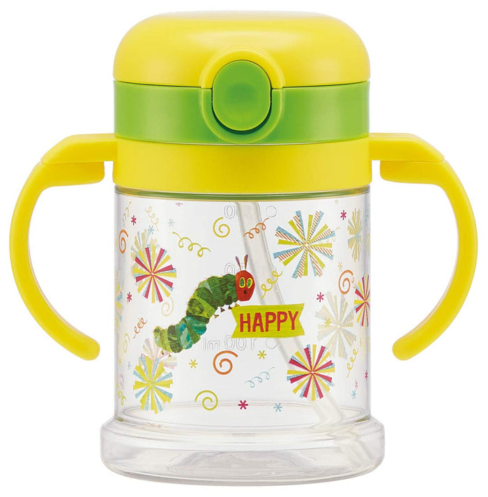 Skater Straw Mug 260ml - Dual-Handle Baby Cup feat. Hungry Caterpillar Design Age 1+ Kshw1N-A- Japan Figure Store - #1 Bring To You The Best Japanese Goods
