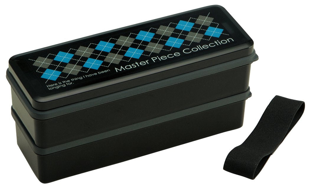 Skater Large Capacity Bento Box 900ml 2 Tiers Black Made in Japan for Men- Japan Figure Store - #1 Bring To You The Best Japanese Goods