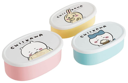 Skater Chiikawa Bento Box Set 860ml 3 Sealed Storage Containers Made in Japan- Japan Figure Store - #1 Bring To You The Best Japanese Goods