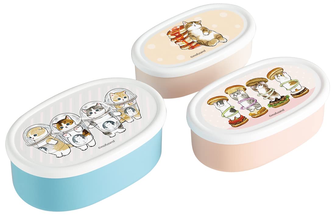 Skater 860Ml Bento Box Set 3 Sealed Storage Containers Mofu Sand - Made In Japan- Japan Figure Store - #1 Bring To You The Best Japanese Goods