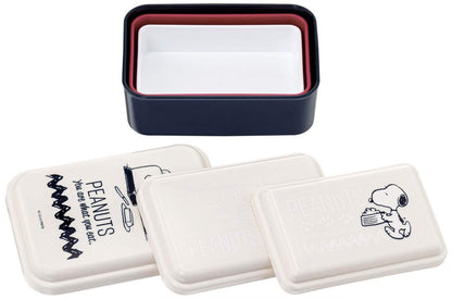 Skater Snoopy Bento Box - 1.12L 3P Sealable Nesting Storage Container Made in Japan- Japan Figure Store - #1 Bring To You The Best Japanese Goods