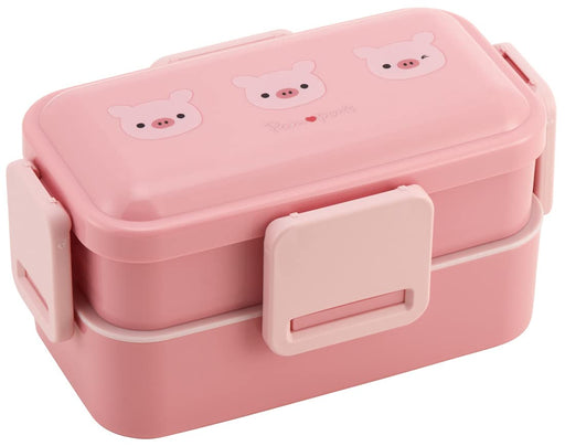 Skater 600ml Bento Box for Women with Antibacterial 2-Tier Dome-Shaped Lid Pompon's Pig Design Made in Japan- Japan Figure Store - #1 Bring To You The Best Japanese Goods
