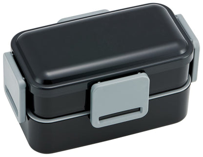 Skater Bento Box 850ml Antibacterial 2 Tier Large Capacity Rich Black For Men Made in Japan- Japan Figure Store - #1 Bring To You The Best Japanese Goods