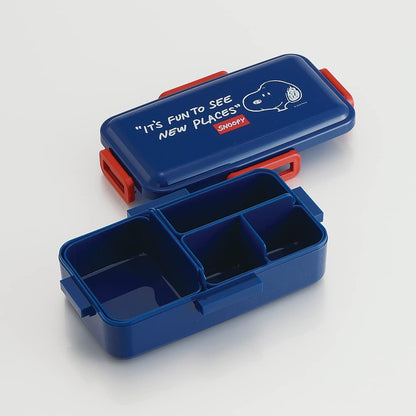 Skater Bento Box Shokado Snoopy Navy 830mL Antibacterial Large Capacity L- Japan Figure Store - #1 Bring To You The Best Japanese Goods