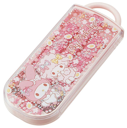 Skater Bento Kids Trio Set - My Melody Sanrio Chopsticks Spoon Fork - Tacc2 Skater- Japan Figure Store - #1 Bring To You The Best Japanese Goods