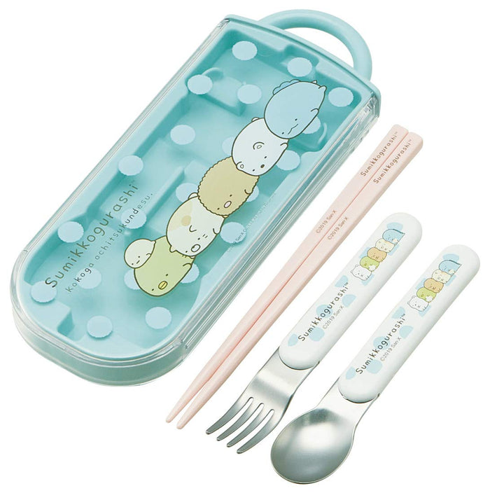Skater Kids Trio Set - Sumikko Gurashi Bento Chopsticks Spoon Fork 16.5cm- Japan Figure Store - #1 Bring To You The Best Japanese Goods