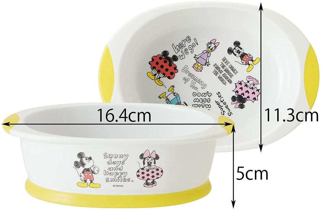 Skater Disney Mickey Sketch Children's Tableware - Small Skater Bowl 16.4 x 11.3 x 5cm WP4- Japan Figure Store - #1 Bring To You The Best Japanese Goods