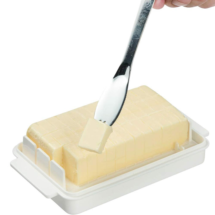 Skater Hello Kitty Butter Container with Cutting Guide Happiness Girl 16x9.5xH5.1cm- Japan Figure Store - #1 Bring To You The Best Japanese Goods