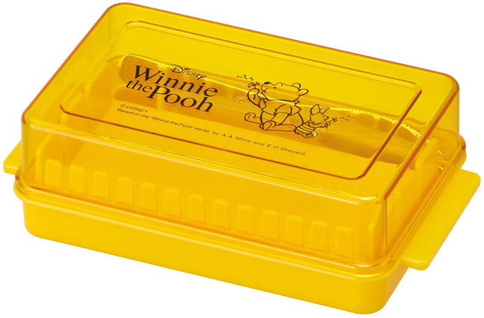 Skater Winnie The Pooh Disney Butter Case Container with Cutter Guide BTG1- Japan Figure Store - #1 Bring To You The Best Japanese Goods