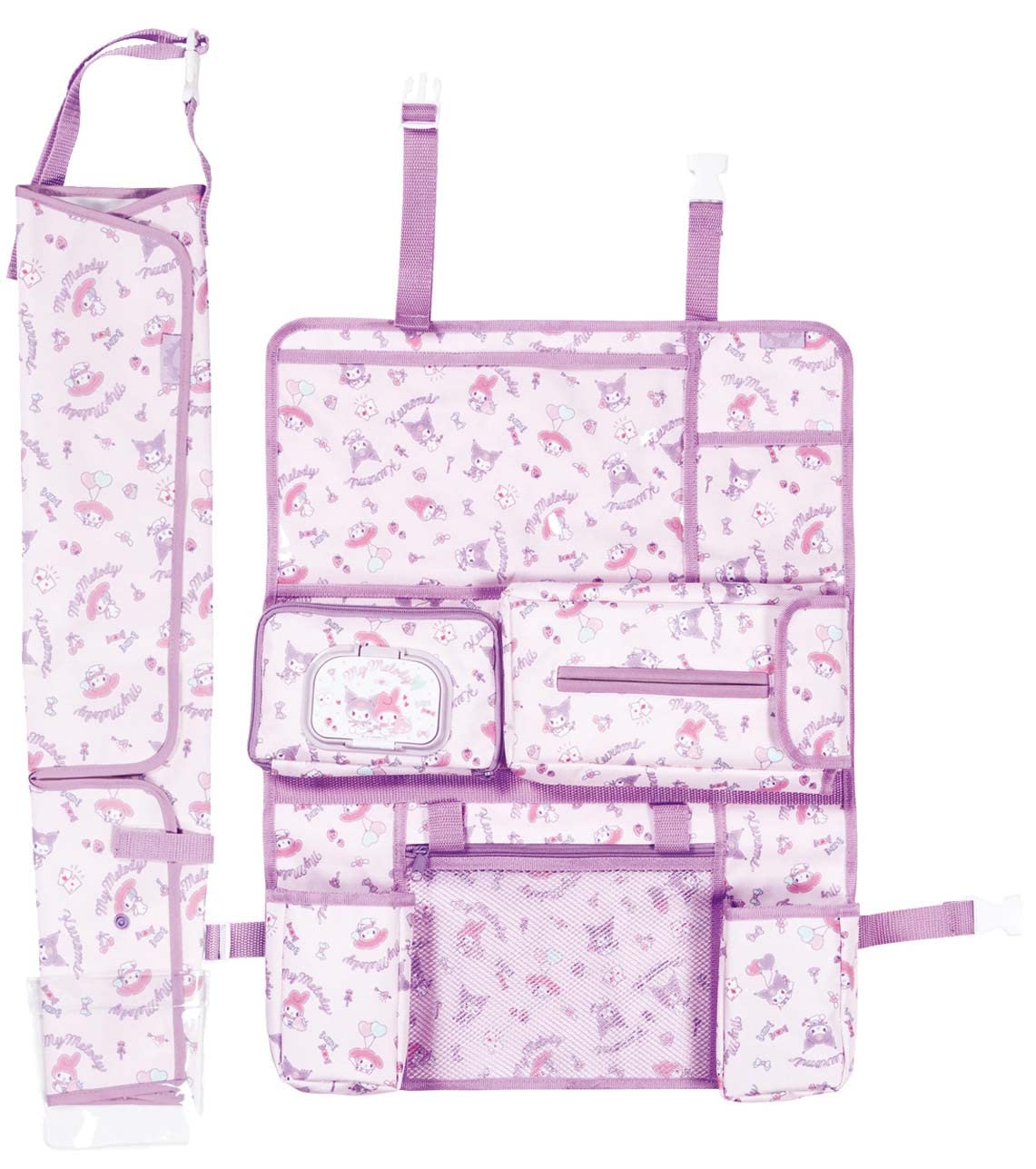 Skater My Melody Kuromi Cute Car Seat Back Pocket CSBP1-A- Japan Figure Store - #1 Bring To You The Best Japanese Goods
